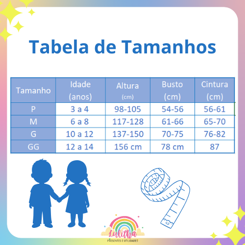 Kit Fantasia Infantil Princesa Bruxinha com Tiara - GG